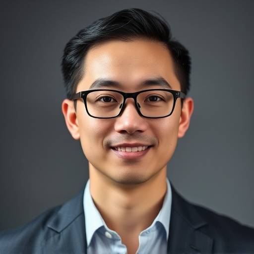 Headshot of David Chen, a driving instructor wearing glasses and a professional look.