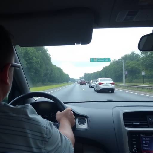 Intermediate driver practicing lane changes.